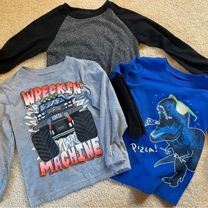 Boys long sleeve graphic tee bundle